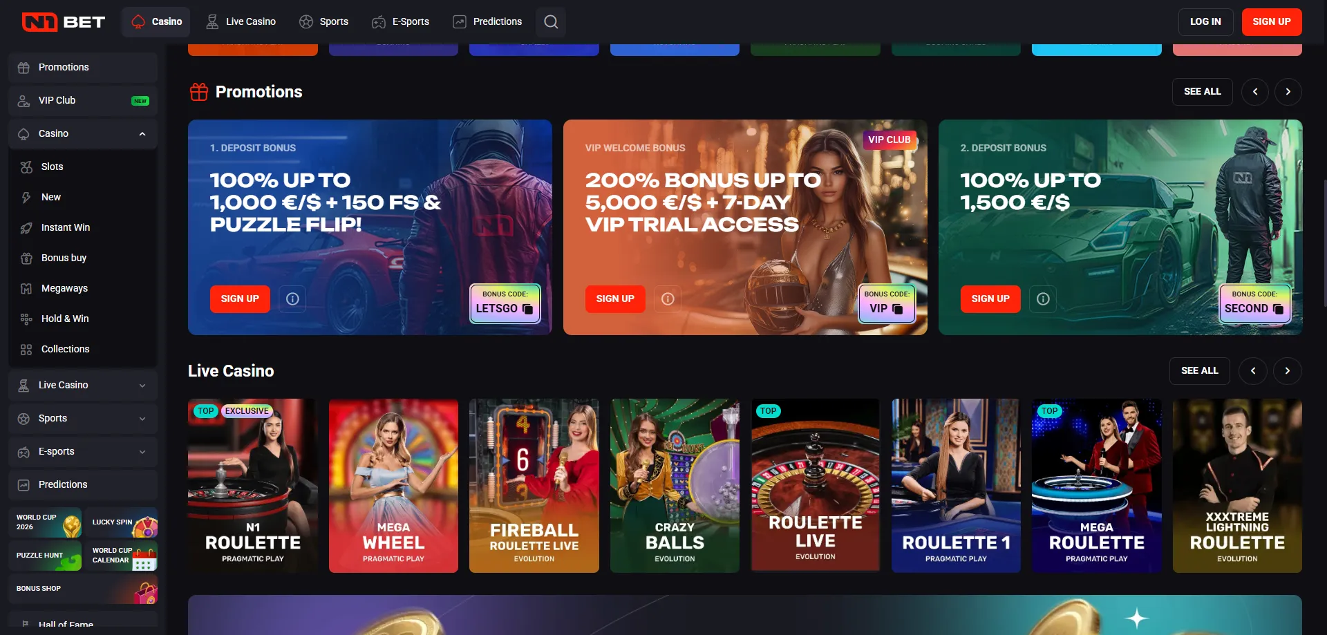 N1Bet Bonusangebote 2026 – Willkommensbonus, Freispiele und VIP